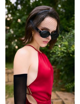 Glam Red Halter Neck Evening Gown