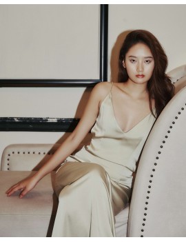 Elegant Satin Slip Maxi Dress